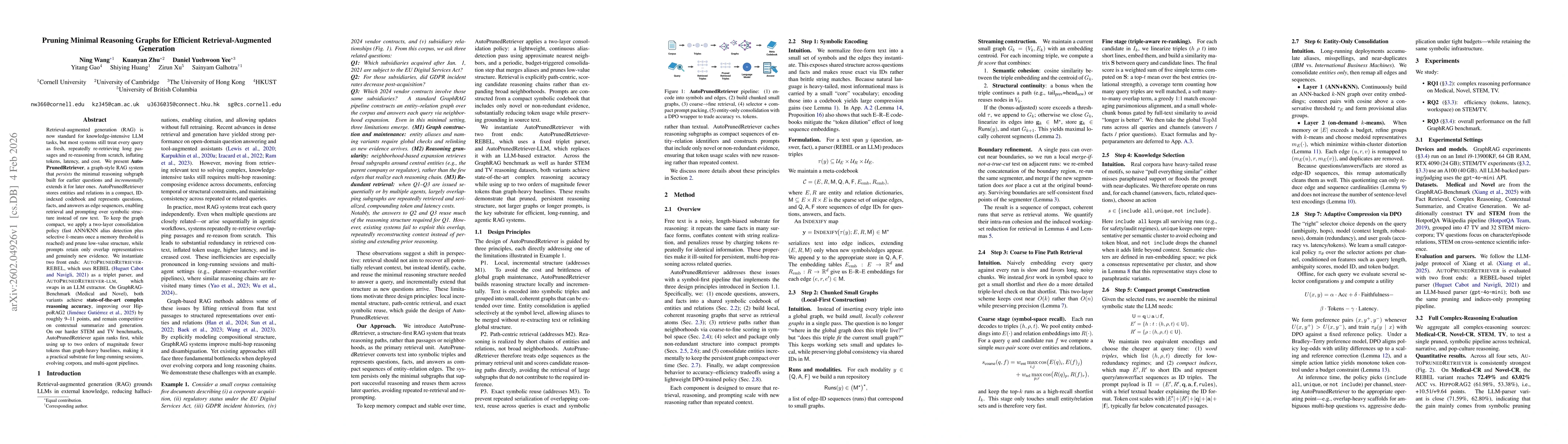 Thumbnail for Pruning Minimal Reasoning Graphs for Efficient Retrieval-Augmented Generation