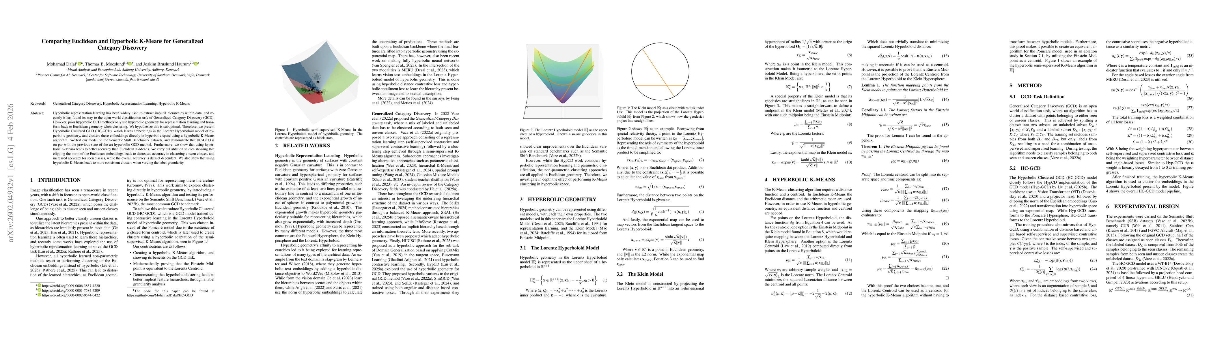 Thumbnail for Comparing Euclidean and Hyperbolic K-Means for Generalized Category Discovery