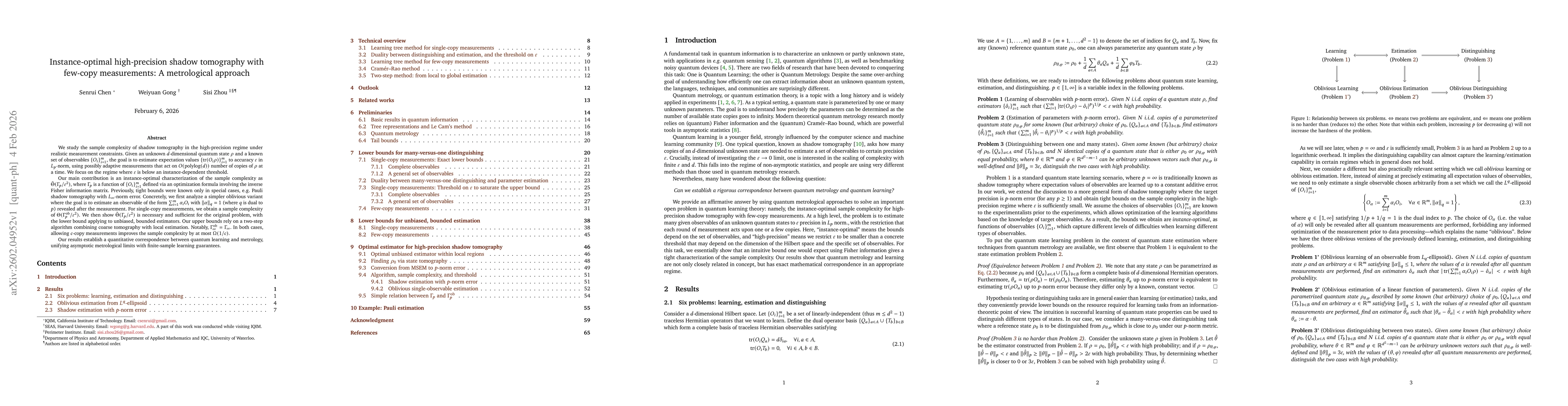 Thumbnail for Instance-optimal high-precision shadow tomography with few-copy measurements: A metrological approach