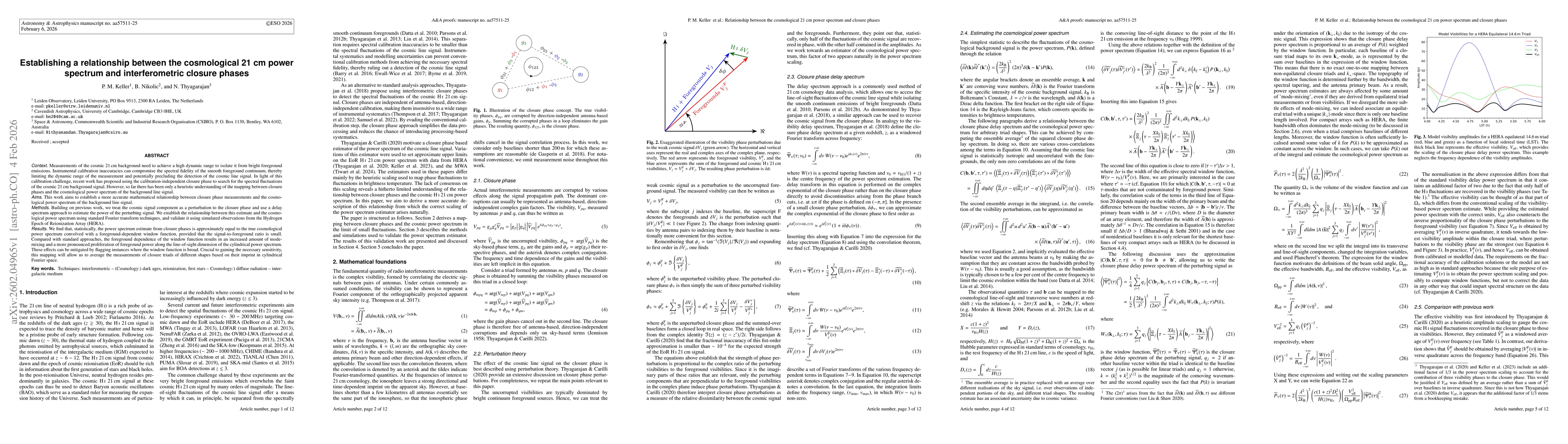 Thumbnail for Establishing a relationship between the cosmological 21 cm power spectrum and interferometric closure phases