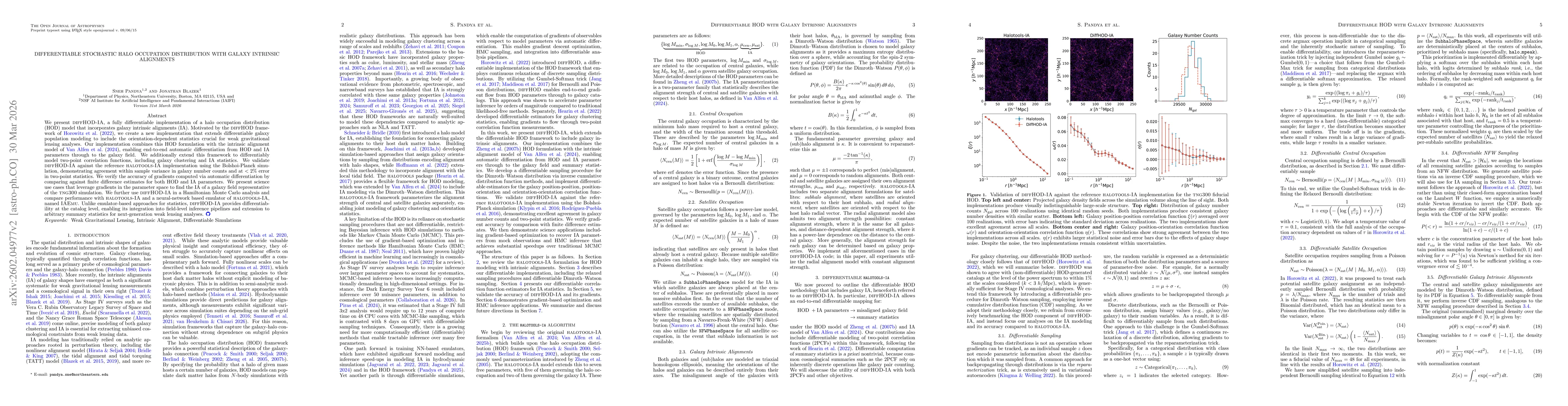 Thumbnail for Differentiable Stochastic Halo Occupation Distribution with Galaxy Intrinsic Alignments