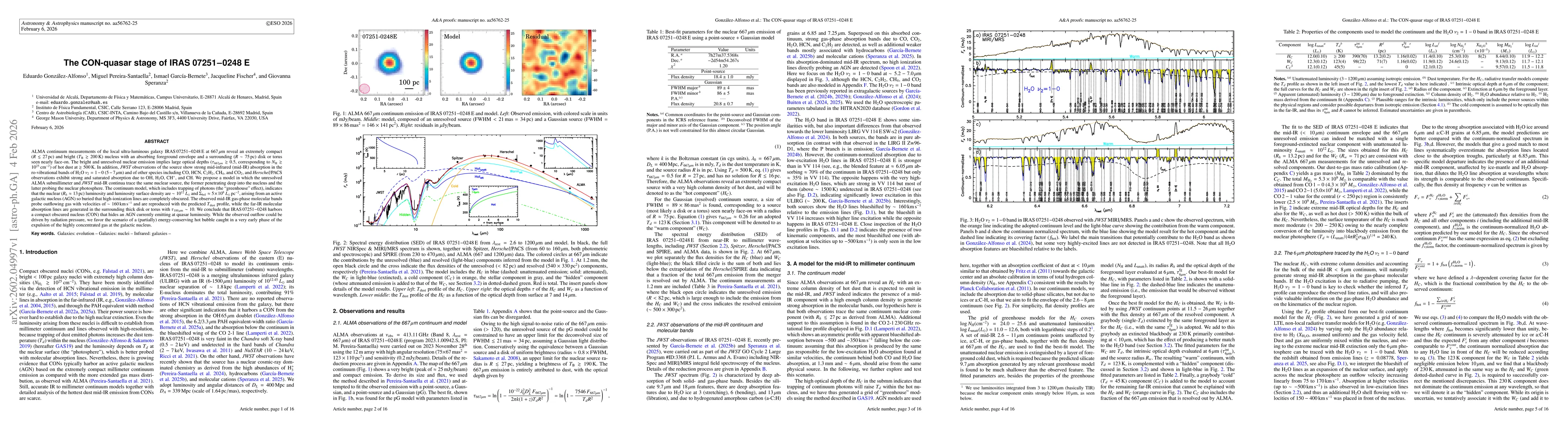 Thumbnail for The CON-quasar stage of IRAS 07251-0248 E