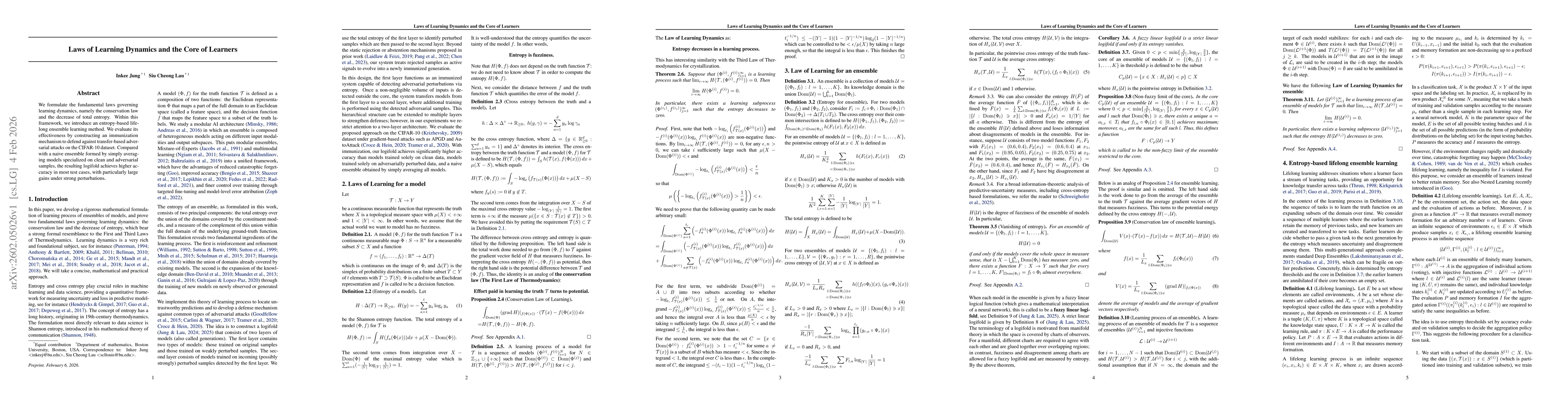 Thumbnail for Laws of Learning Dynamics and the Core of Learners