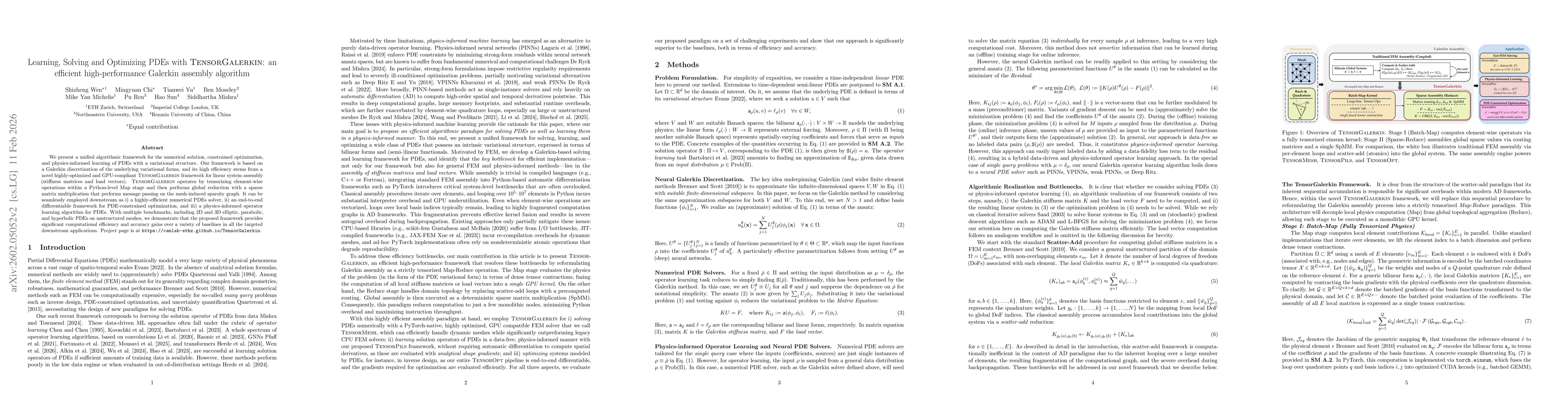 Thumbnail for Learning, Solving and Optimizing PDEs with TensorGalerkin: an efficient high-performance Galerkin assembly algorithm