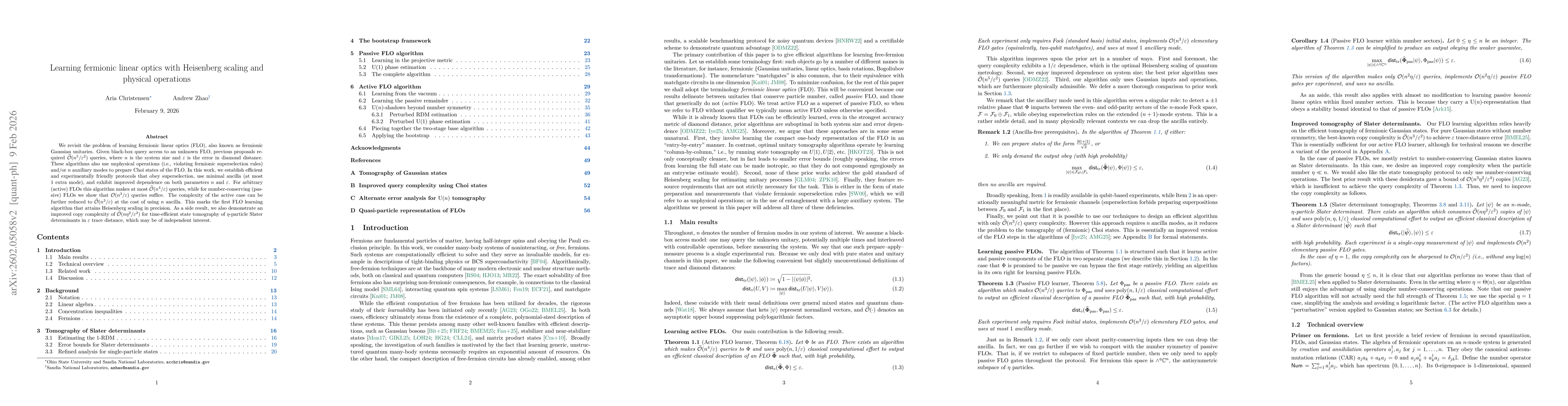 Thumbnail for Learning fermionic linear optics with Heisenberg scaling and physical operations