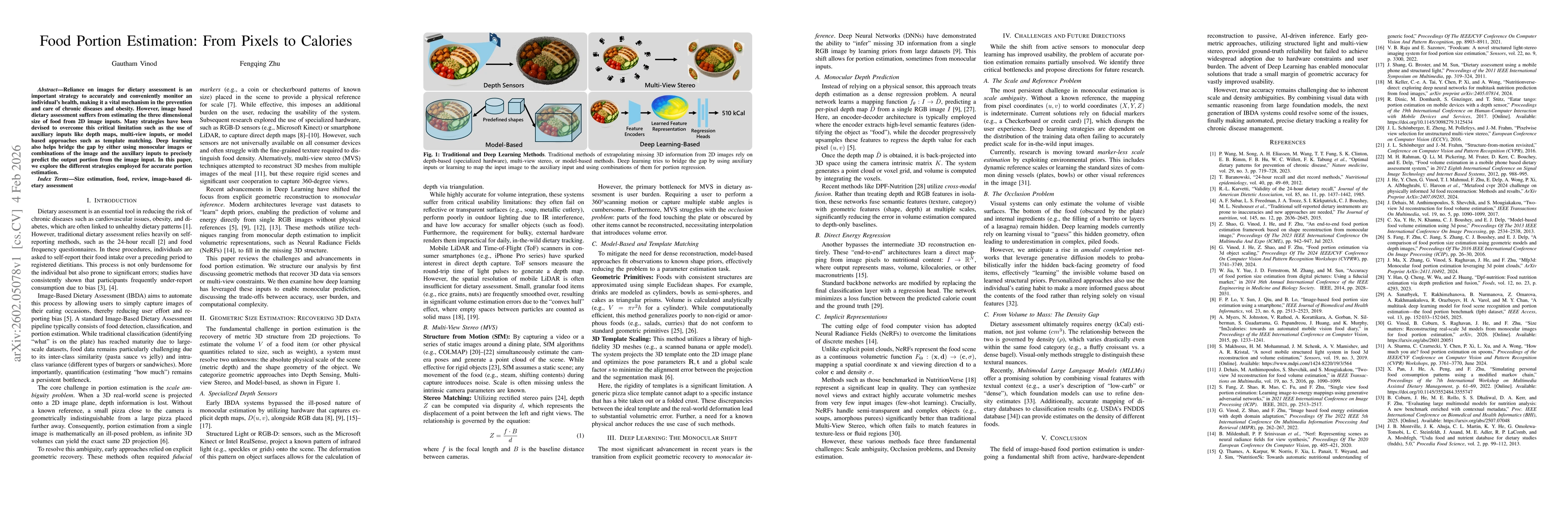 Thumbnail for Food Portion Estimation: From Pixels to Calories
