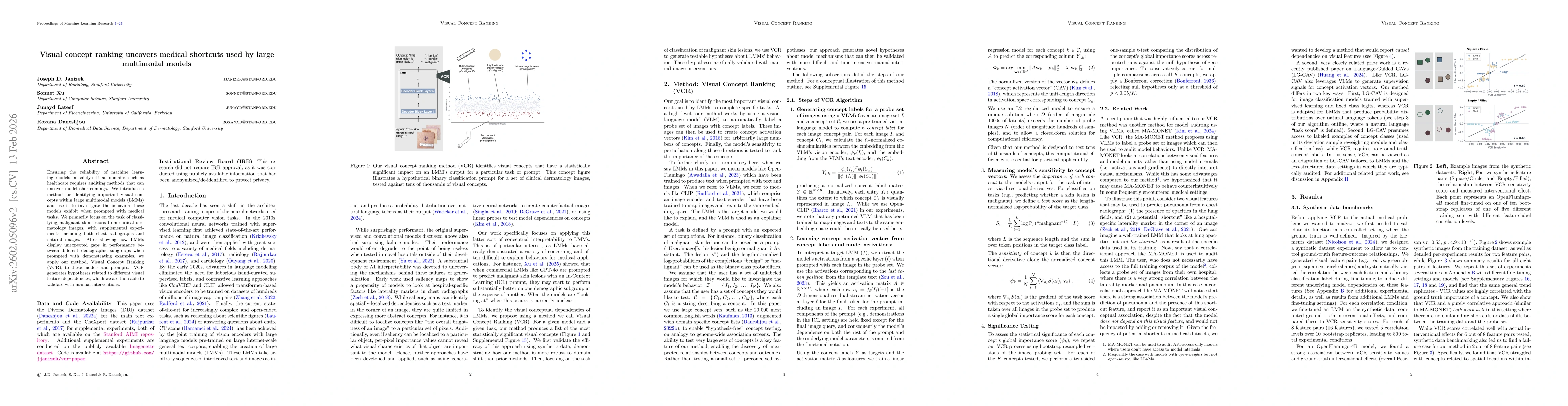 Thumbnail for Visual concept ranking uncovers medical shortcuts used by large multimodal models