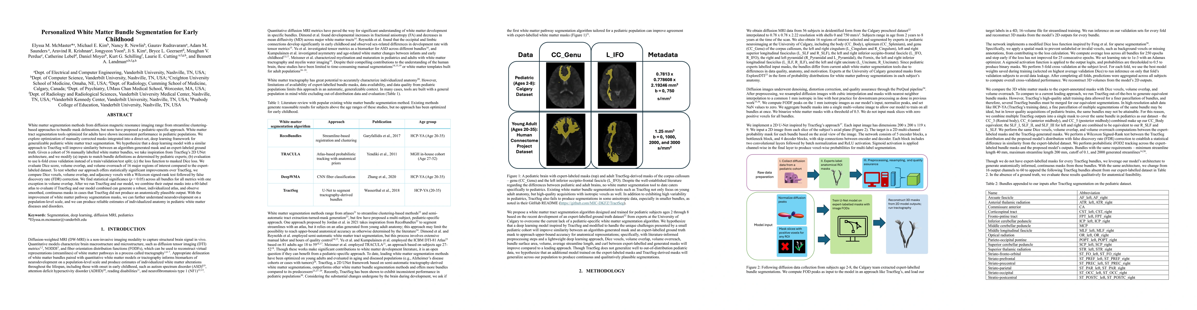 Thumbnail for Personalized White Matter Bundle Segmentation for Early Childhood