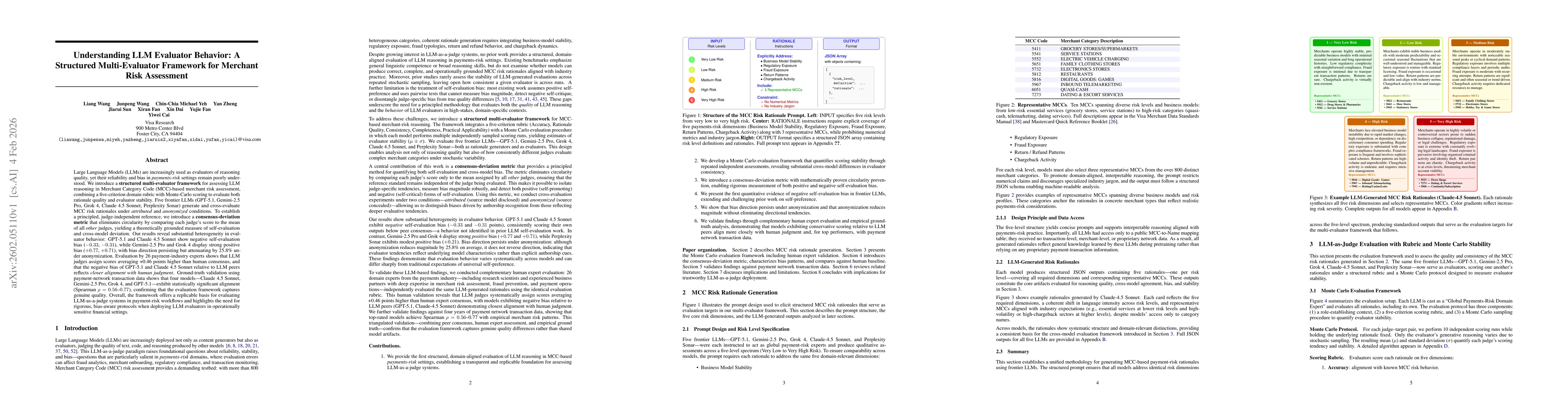 Thumbnail for Understanding LLM Evaluator Behavior: A Structured Multi-Evaluator Framework for Merchant Risk Assessment
