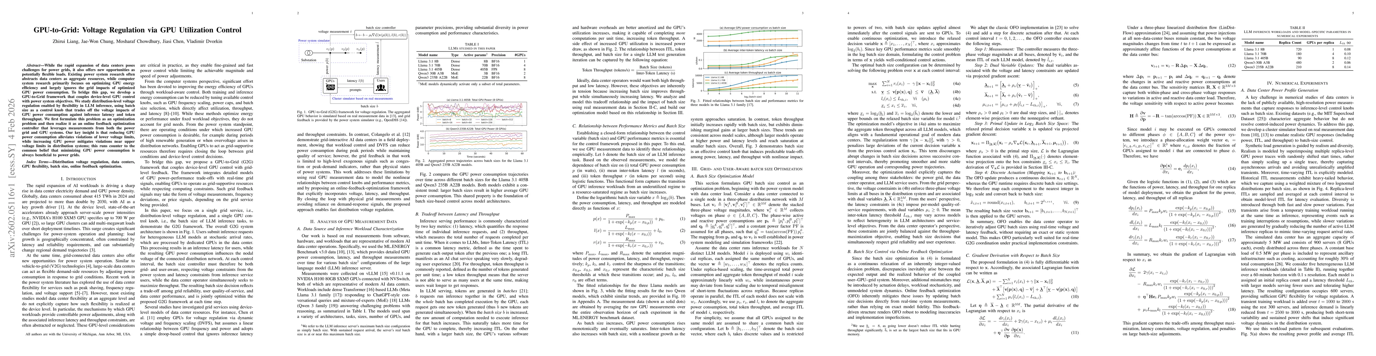 Thumbnail for GPU-to-Grid: Voltage Regulation via GPU Utilization Control