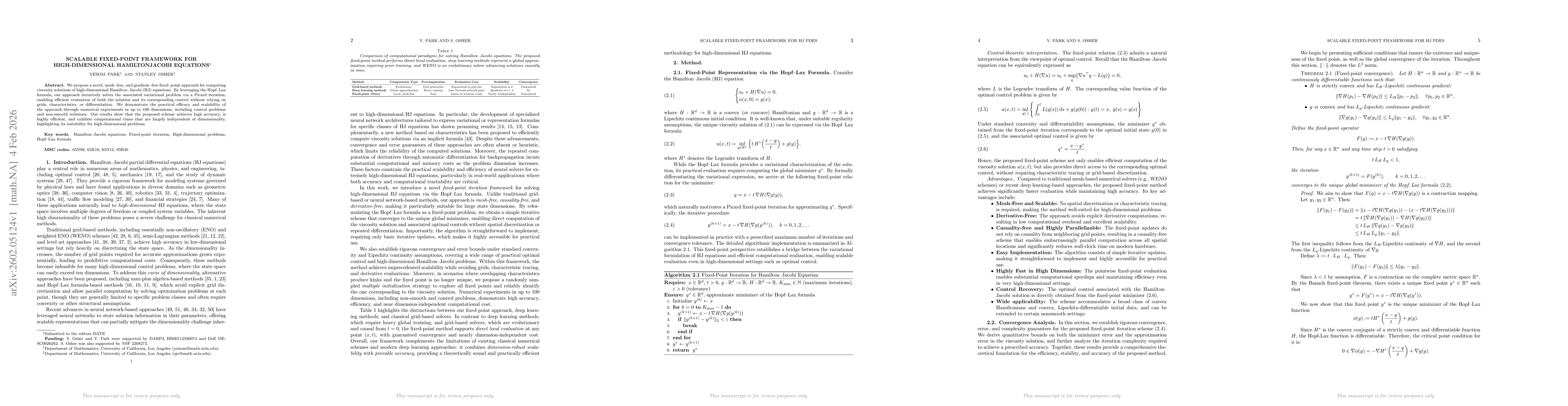 Thumbnail for Scalable Fixed-Point Framework for High-Dimensional Hamilton-Jacobi Equations