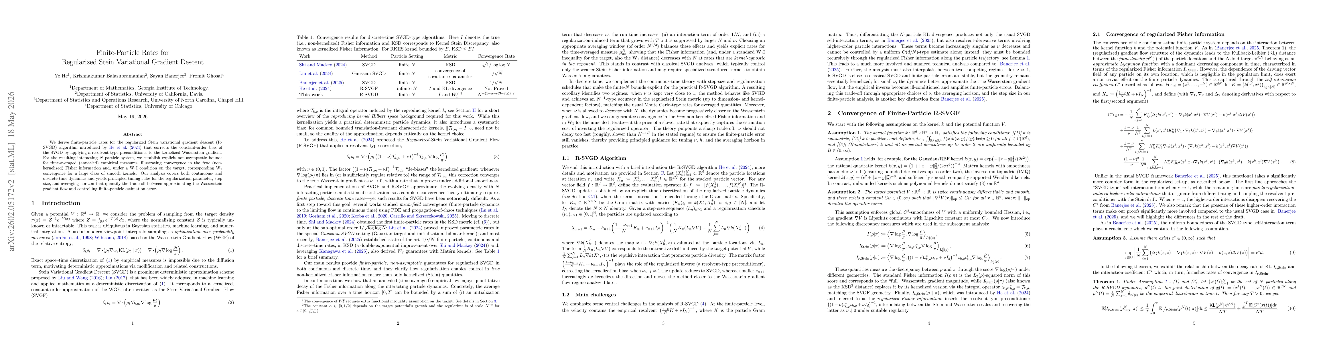 Thumbnail for Finite-Particle Rates for Regularized Stein Variational Gradient Descent