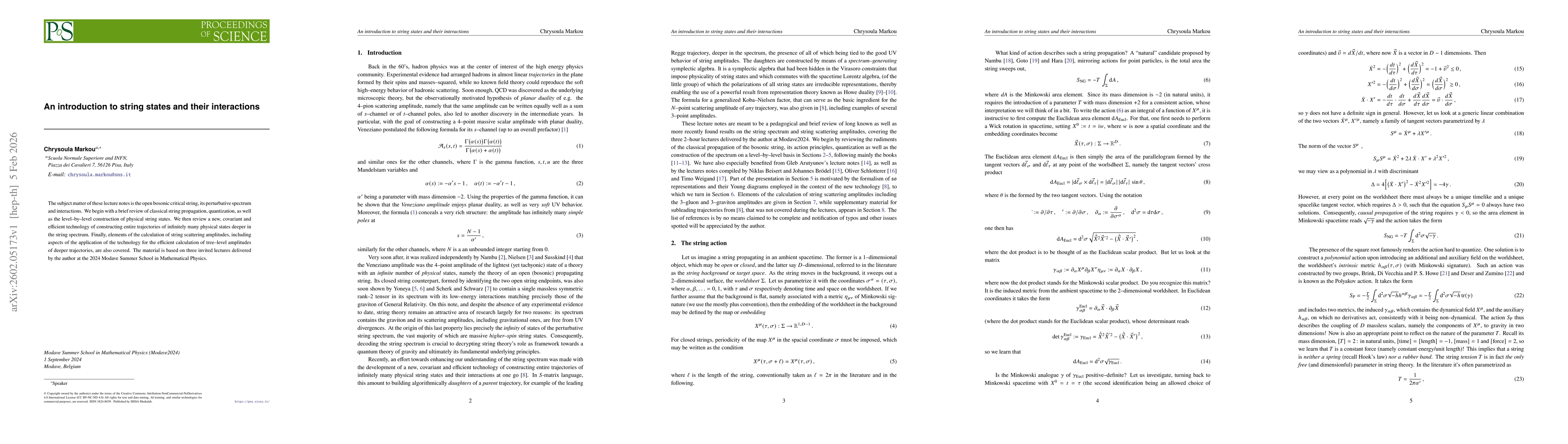 Thumbnail for An introduction to string states and their interactions
