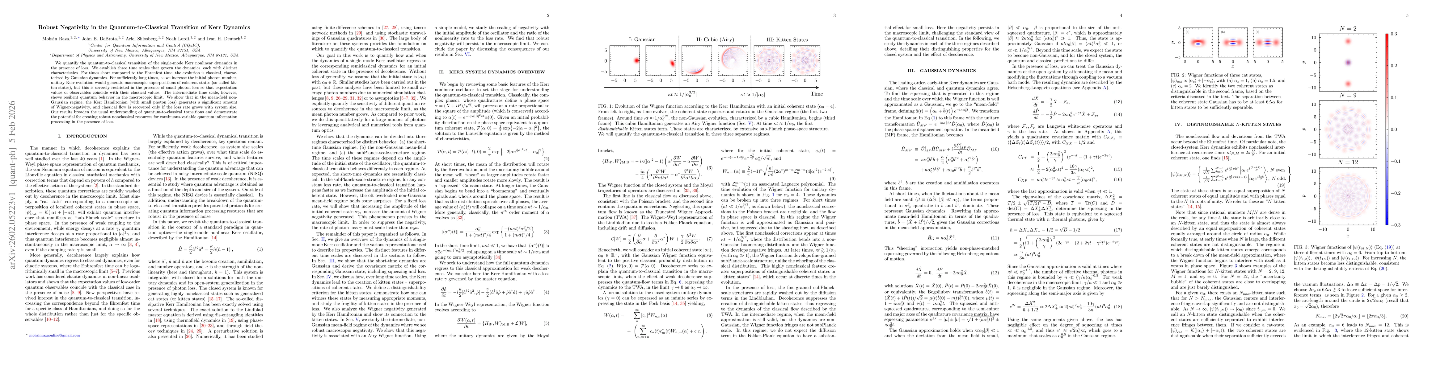 Thumbnail for Robust Negativity in the Quantum-to-Classical Transition of Kerr Dynamics