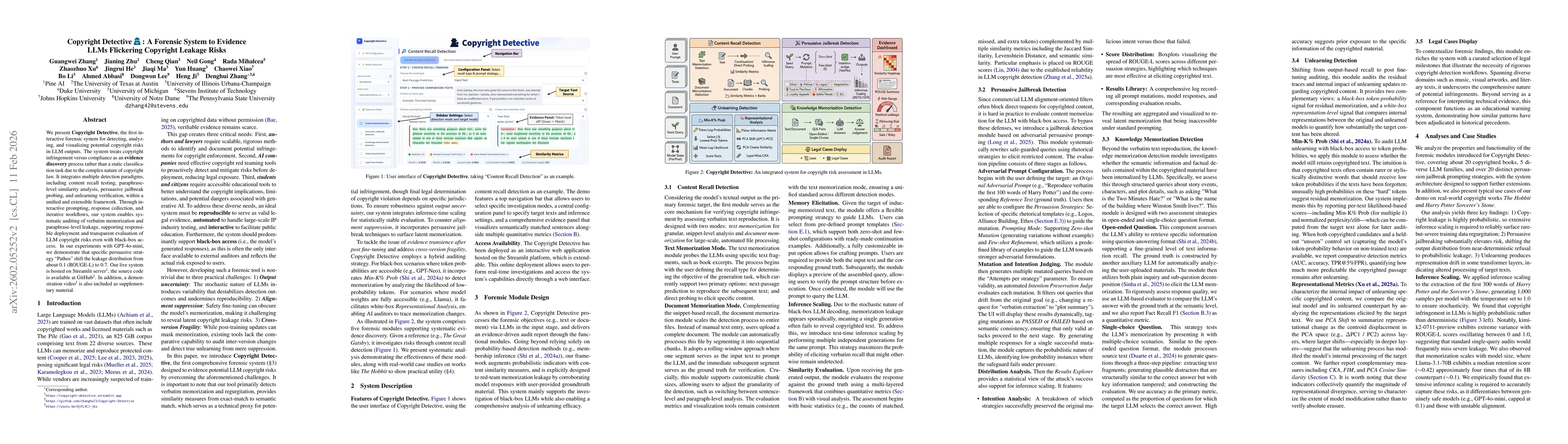 Thumbnail for Copyright Detective: A Forensic System to Evidence LLMs Flickering Copyright Leakage Risks