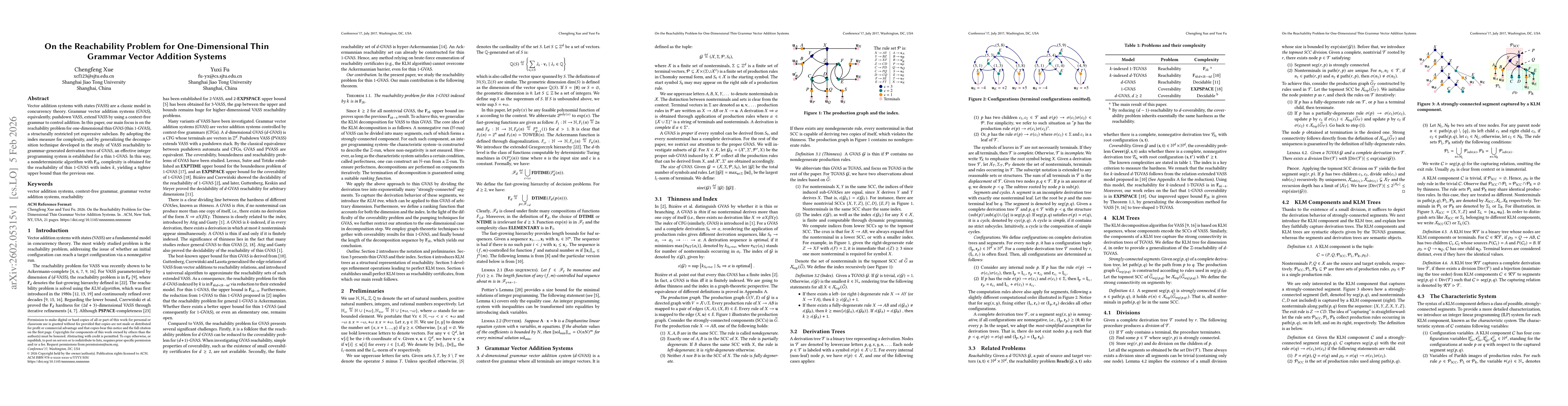 Thumbnail for On the Reachability Problem for One-Dimensional Thin Grammar Vector Addition Systems