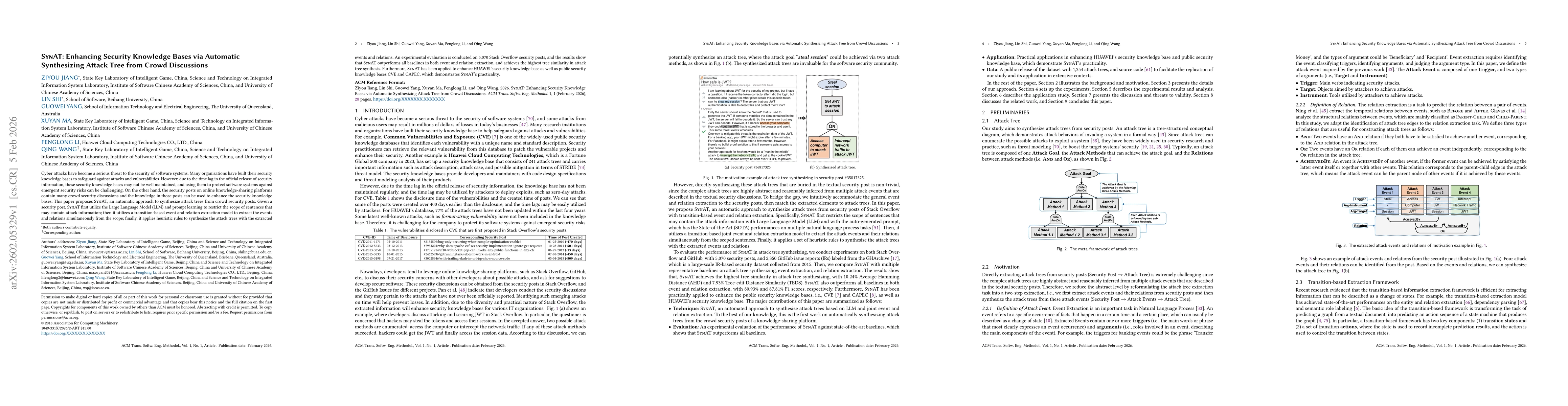 Thumbnail for SynAT: Enhancing Security Knowledge Bases via Automatic Synthesizing Attack Tree from Crowd Discussions