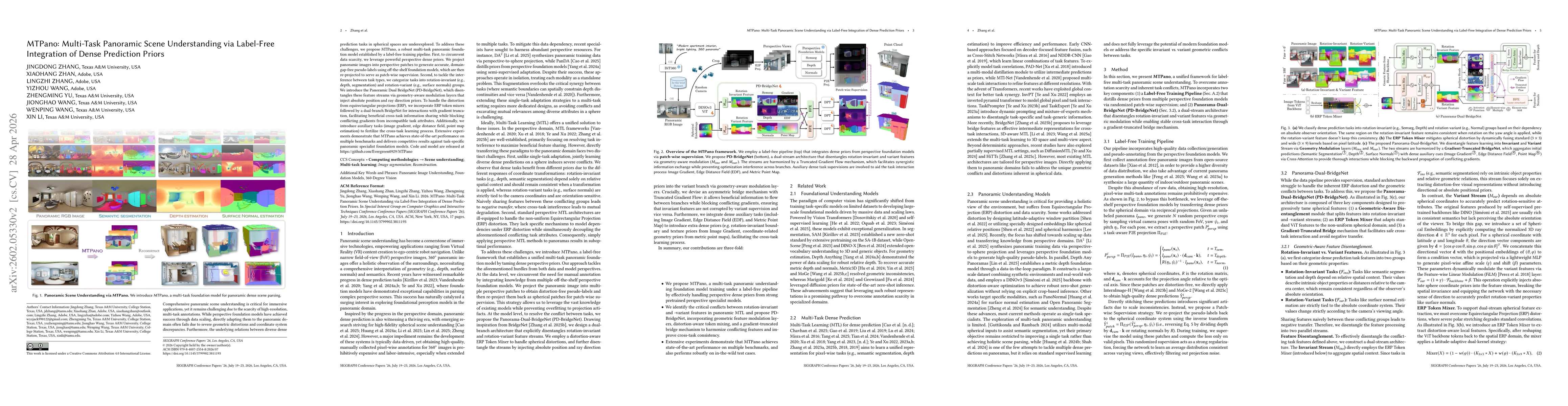 Thumbnail for MTPano: Multi-Task Panoramic Scene Understanding via Label-Free Integration of Dense Prediction Priors