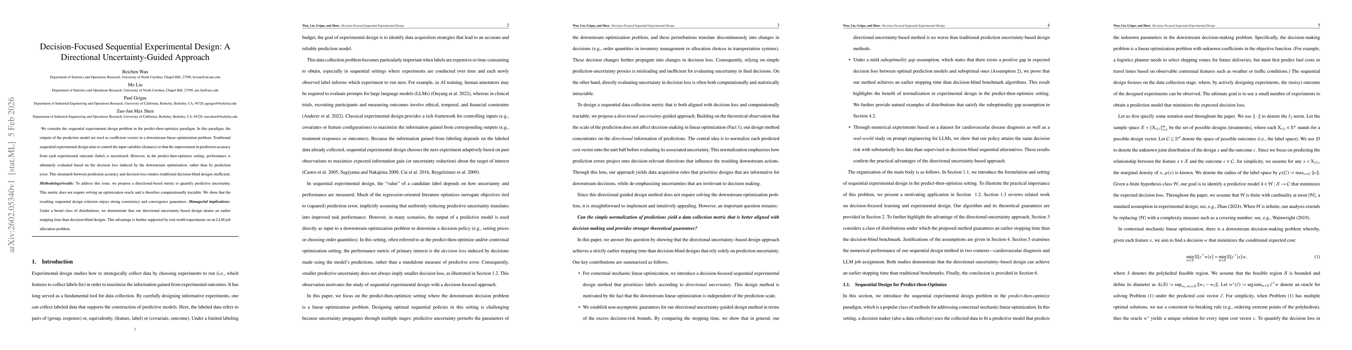 Thumbnail for Decision-Focused Sequential Experimental Design: A Directional Uncertainty-Guided Approach