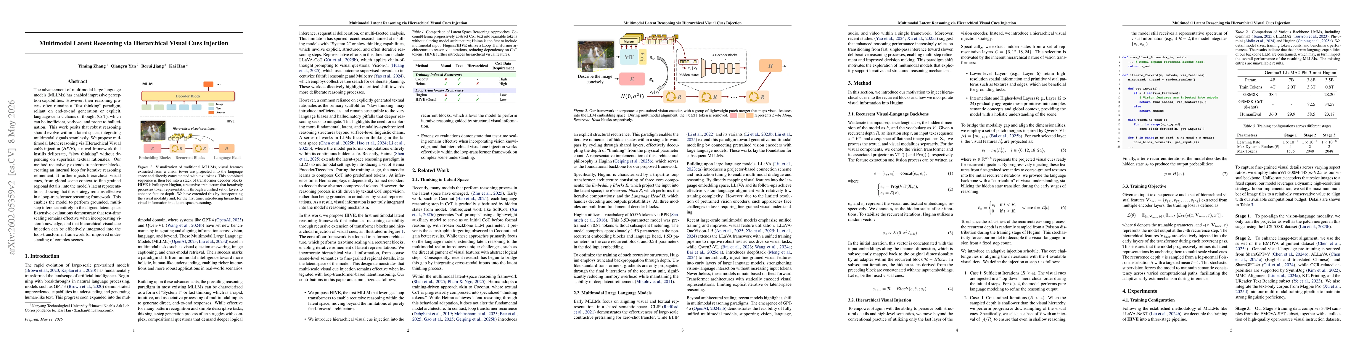 Thumbnail for Multimodal Latent Reasoning via Hierarchical Visual Cues Injection