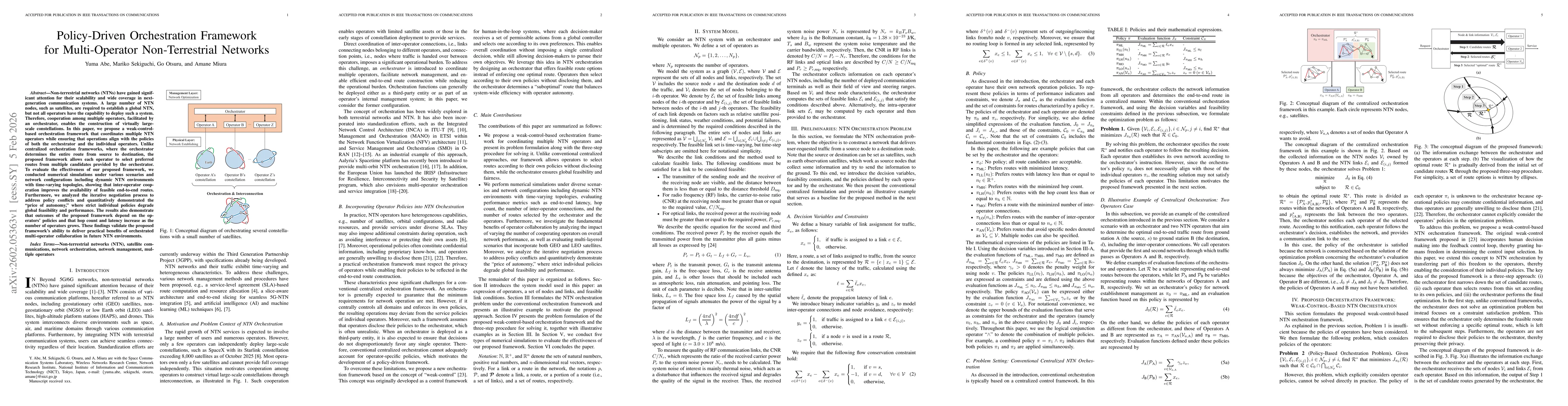 Thumbnail for Policy-Driven Orchestration Framework for Multi-Operator Non-Terrestrial Networks