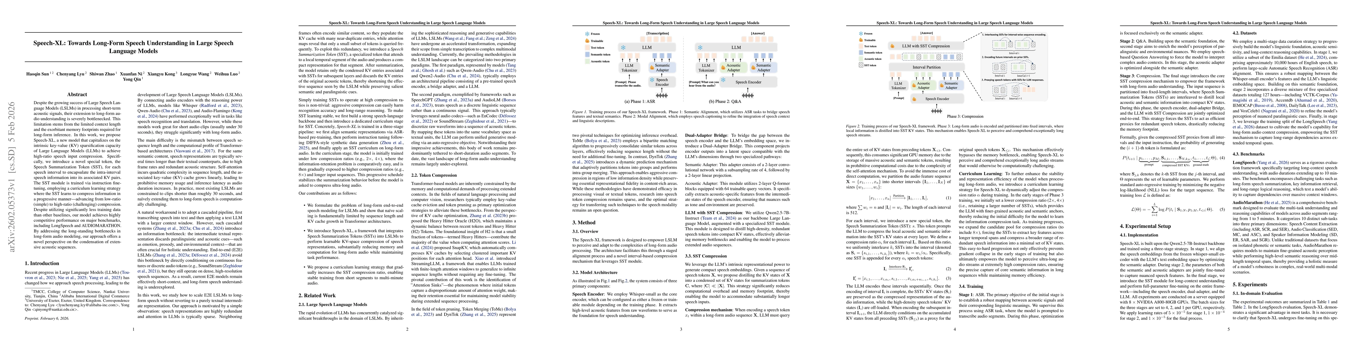 Thumbnail for Speech-XL: Towards Long-Form Speech Understanding in Large Speech Language Models