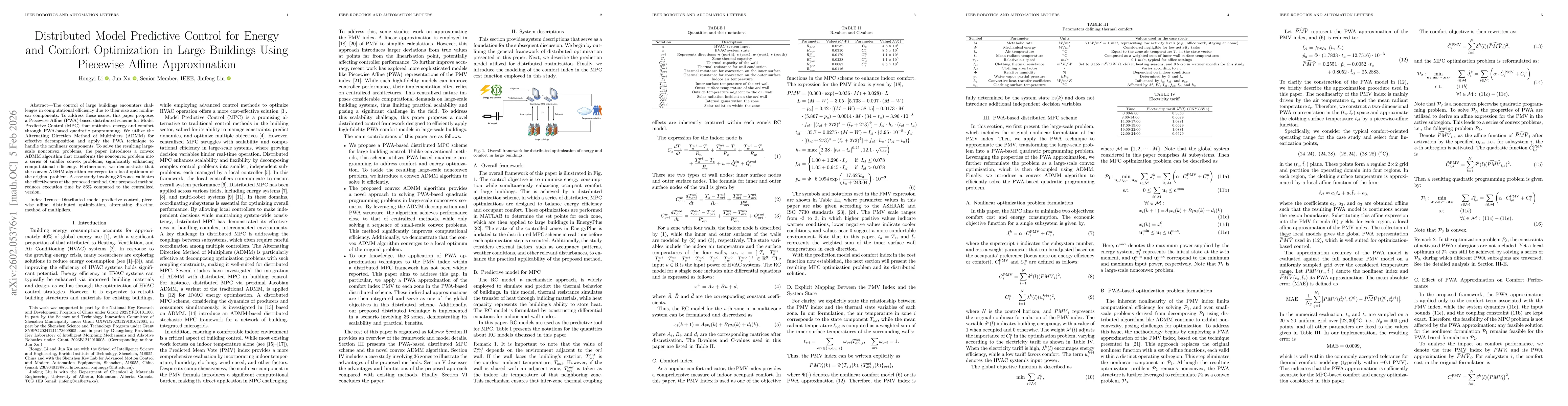 Thumbnail for Distributed Model Predictive Control for Energy and Comfort Optimization in Large Buildings Using Piecewise Affine Approximation