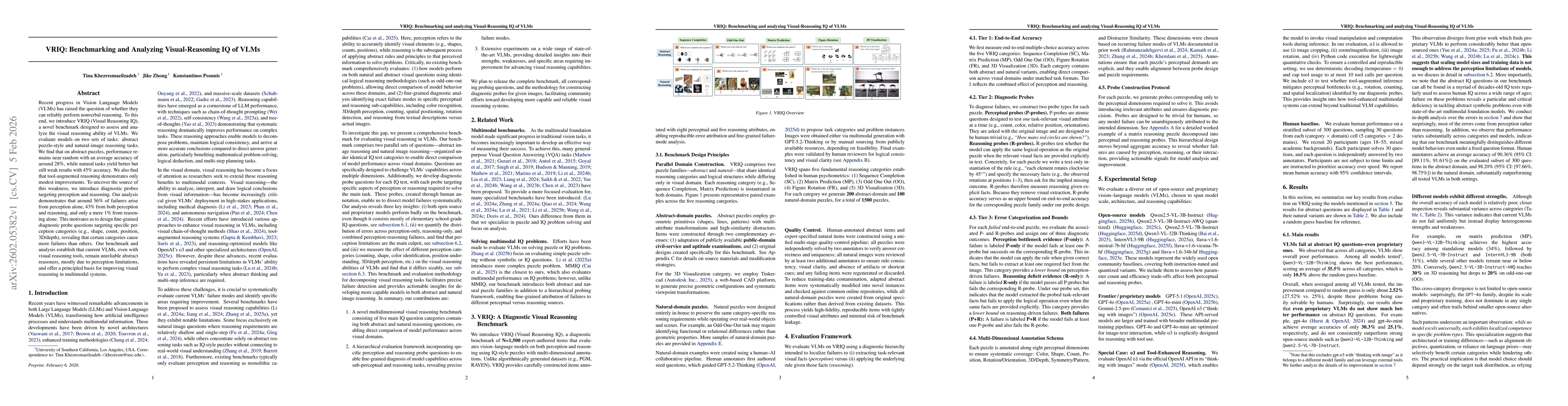 Thumbnail for VRIQ: Benchmarking and Analyzing Visual-Reasoning IQ of VLMs