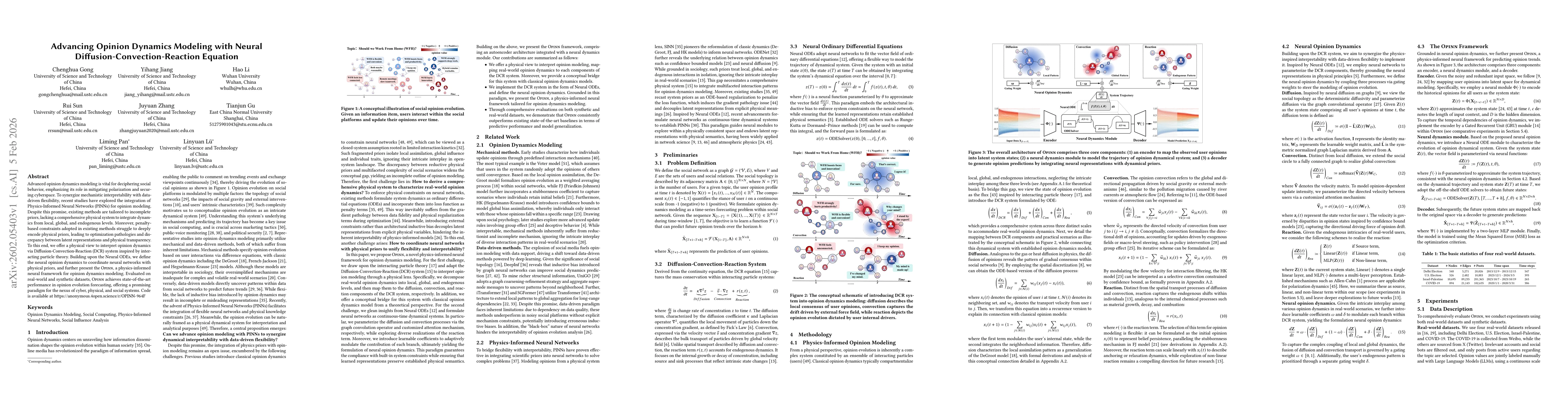 Thumbnail for Advancing Opinion Dynamics Modeling with Neural Diffusion-Convection-Reaction Equation