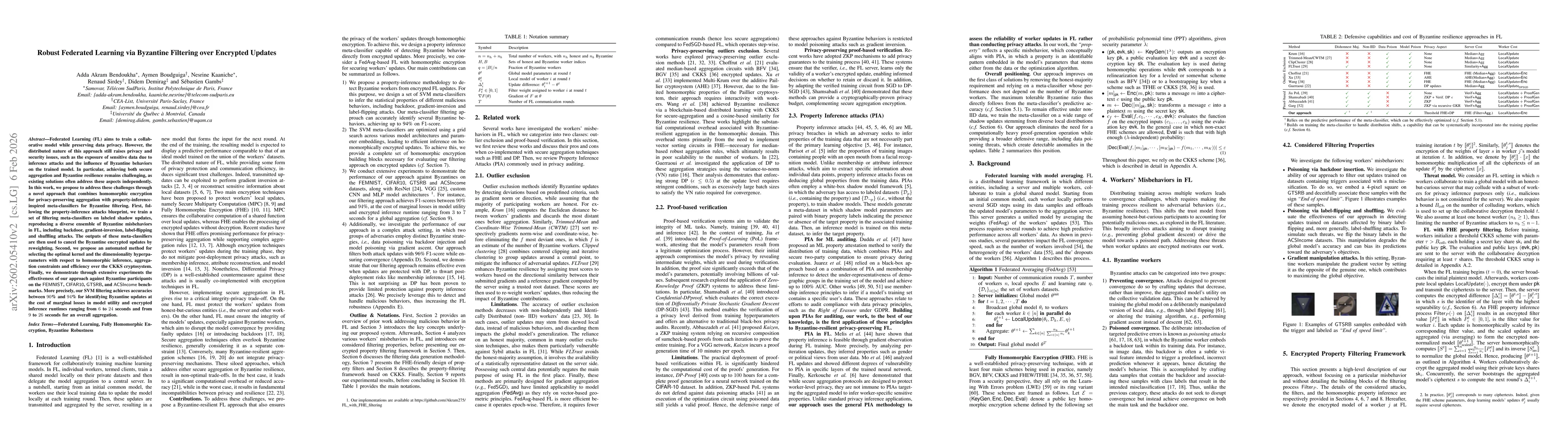 Thumbnail for Robust Federated Learning via Byzantine Filtering over Encrypted Updates