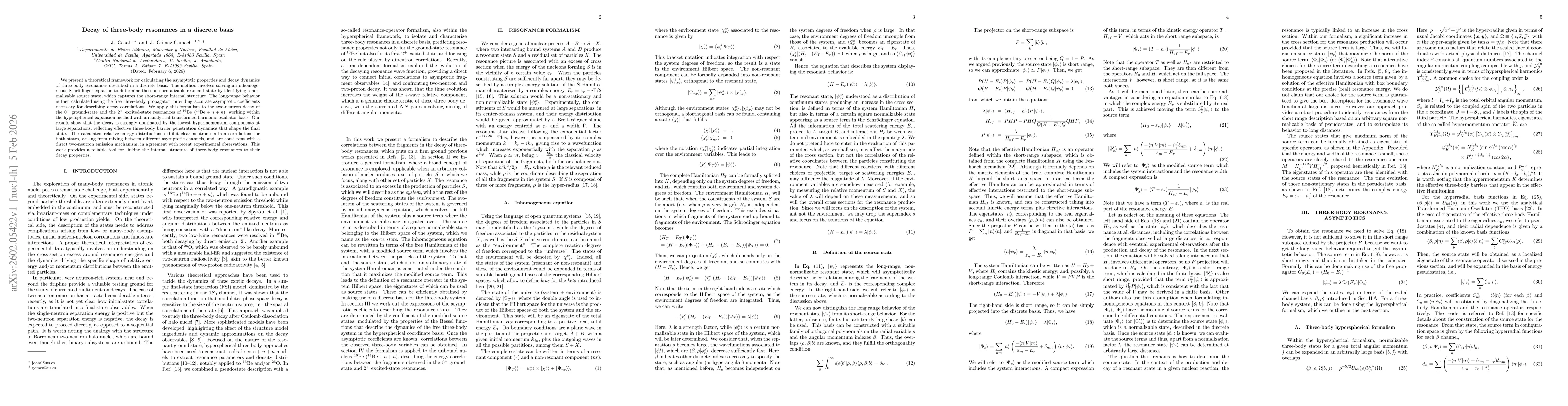 Thumbnail for Decay of three-body resonances in a discrete basis
