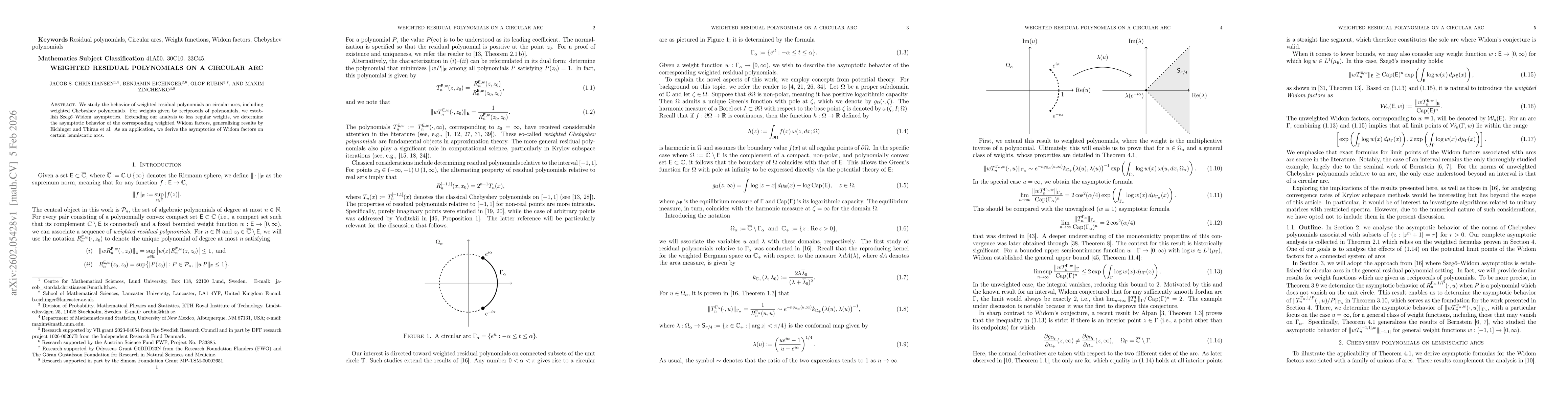 Thumbnail for Weighted residual polynomials on a circular arc