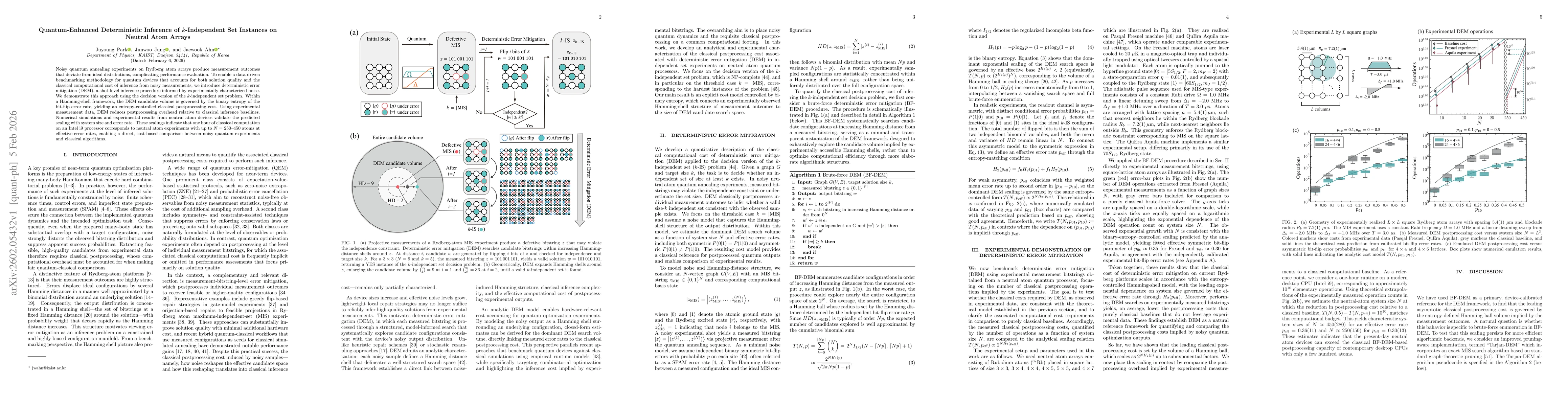 Thumbnail for Quantum-Enhanced Deterministic Inference of $k$-Independent Set Instances on Neutral Atom Arrays
