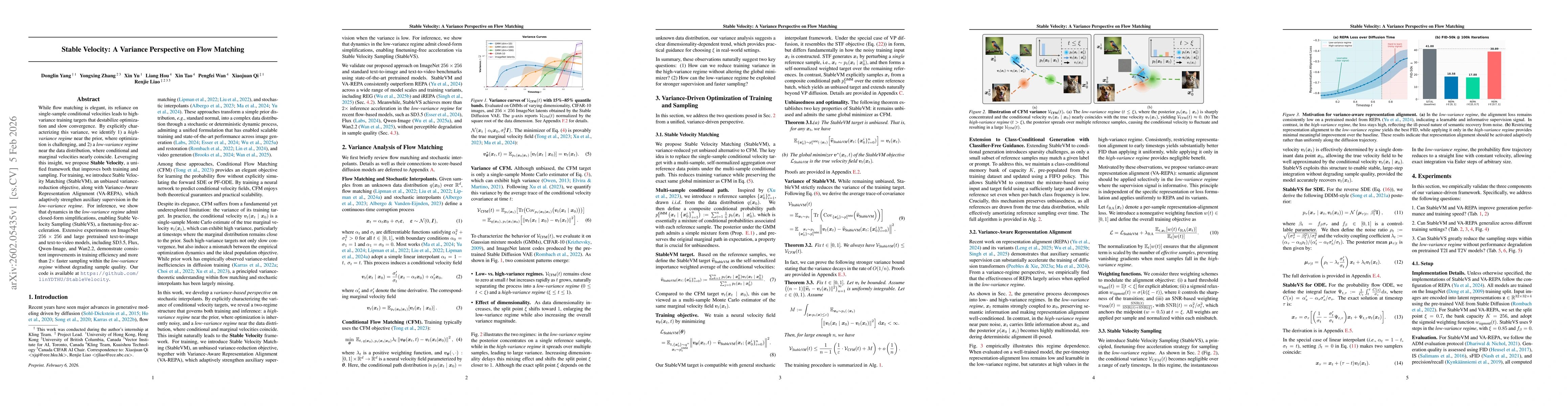 Thumbnail for Stable Velocity: A Variance Perspective on Flow Matching