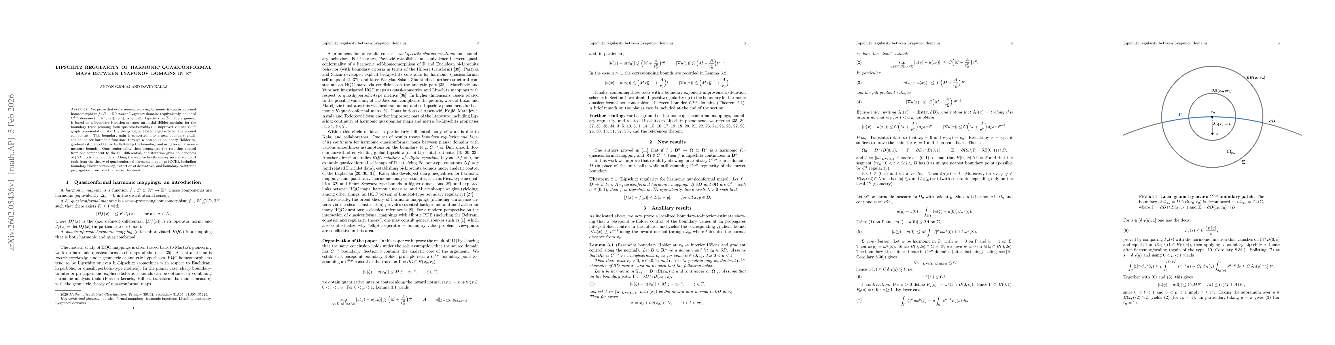 Thumbnail for Lipschitz regularity of harmonic quasiconformal maps between Lyapunov domains in $\mathbb{R}^n$