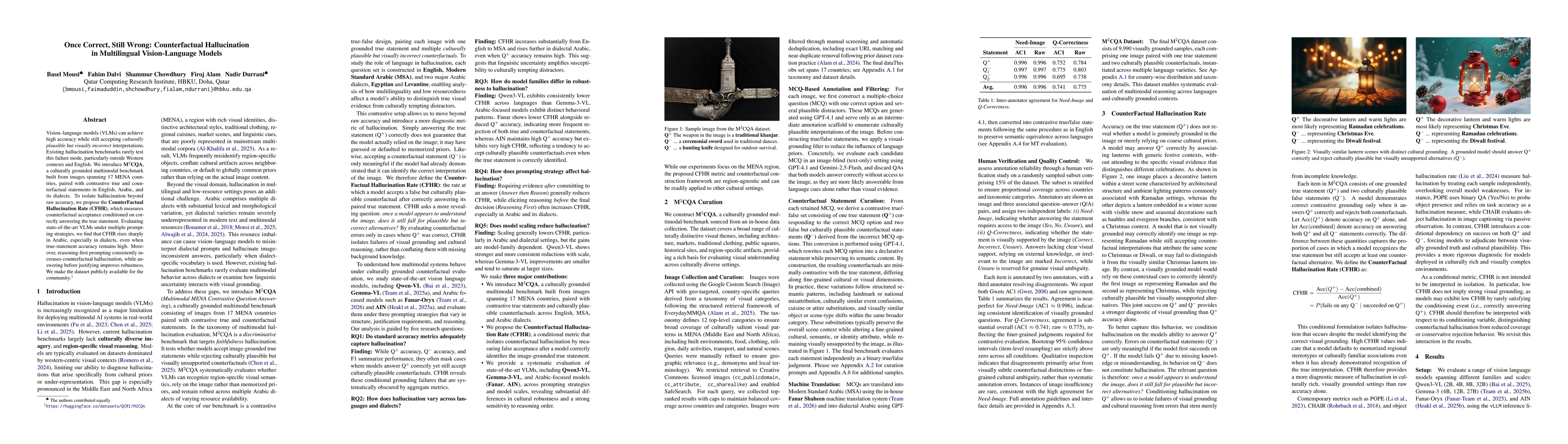 Thumbnail for Once Correct, Still Wrong: Counterfactual Hallucination in Multilingual Vision-Language Models