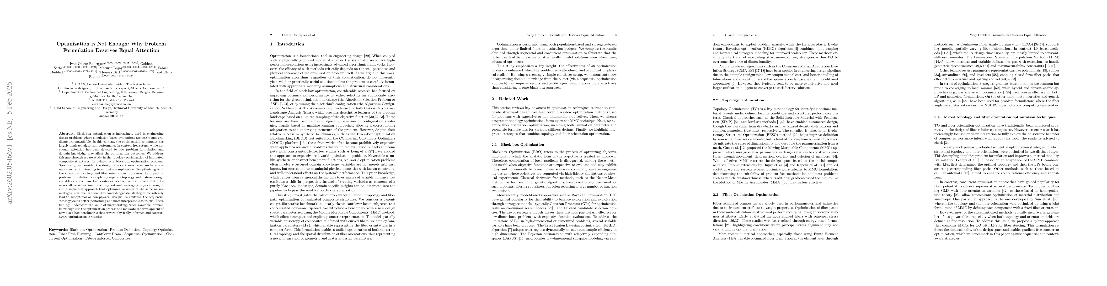 Thumbnail for Optimization is Not Enough: Why Problem Formulation Deserves Equal Attention