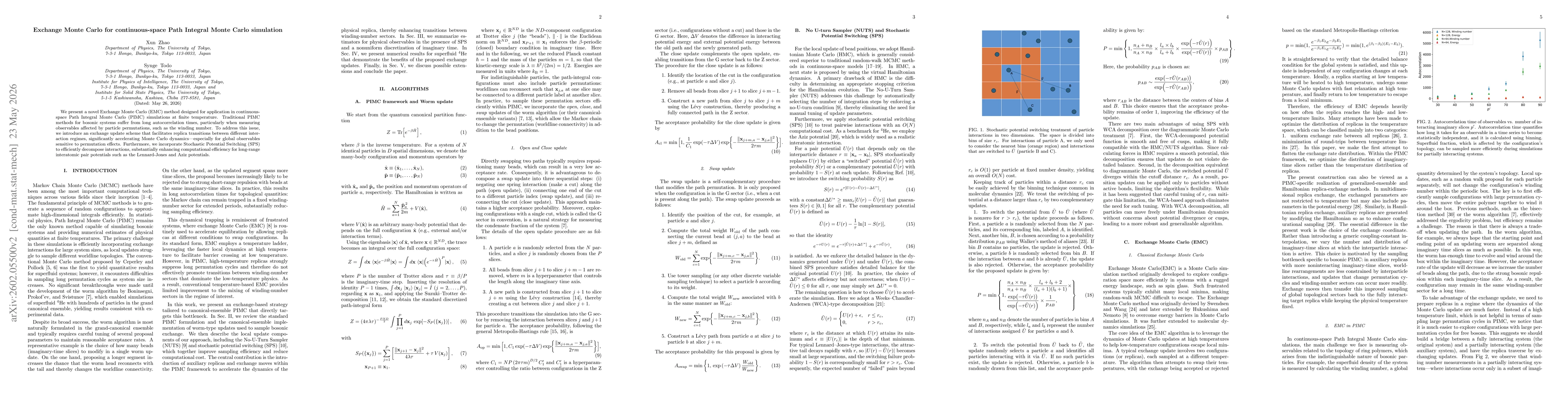 Thumbnail for Exchange Monte Carlo for continuous-space Path Integral Monte Carlo simulation
