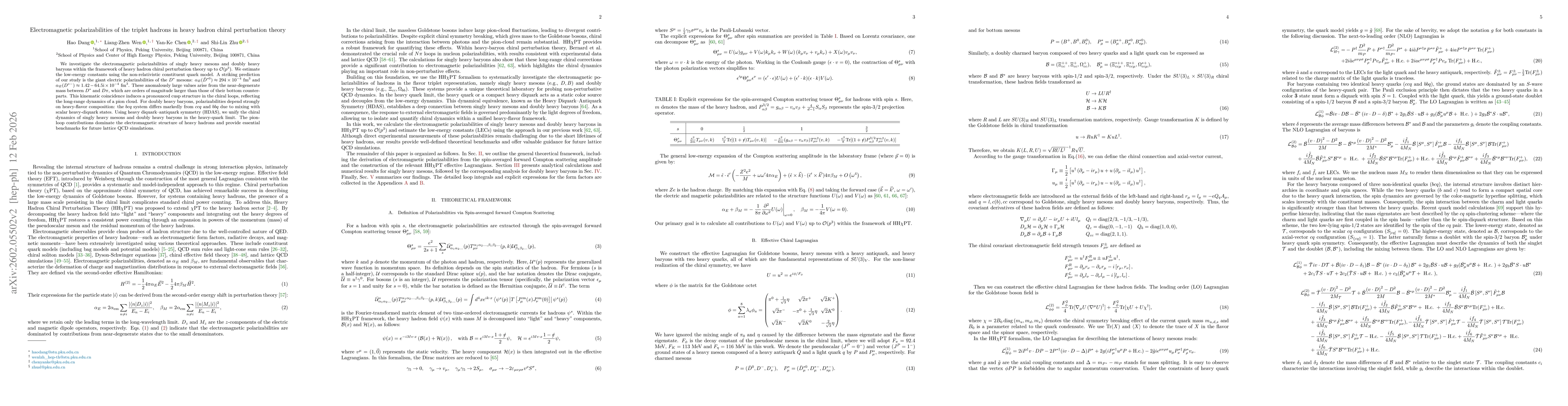 Thumbnail for Electromagnetic polarizabilities of the triplet hadrons in heavy hadron chiral perturbation theory