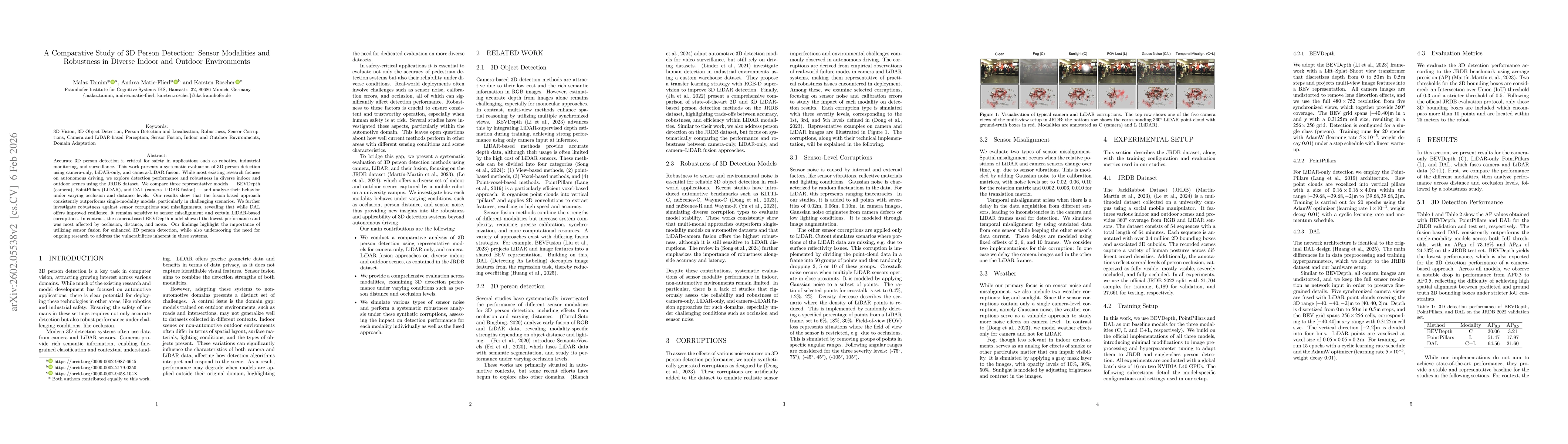 Thumbnail for A Comparative Study of 3D Person Detection: Sensor Modalities and Robustness in Diverse Indoor and Outdoor Environments