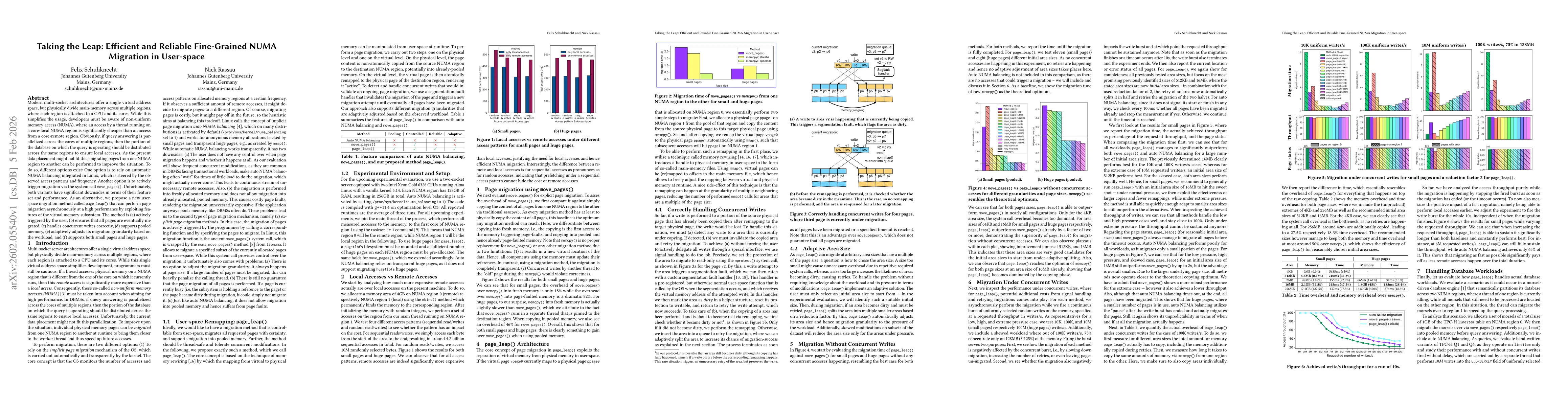 Thumbnail for Taking the Leap: Efficient and Reliable Fine-Grained NUMA Migration in User-space