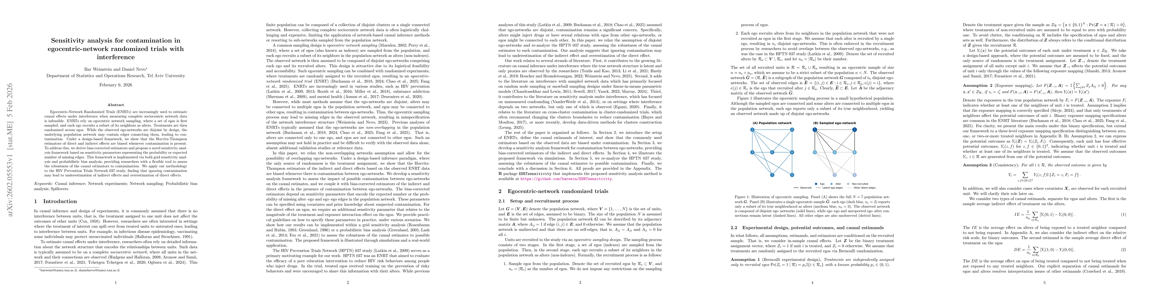 Thumbnail for Sensitivity analysis for contamination in egocentric-network randomized trials with interference