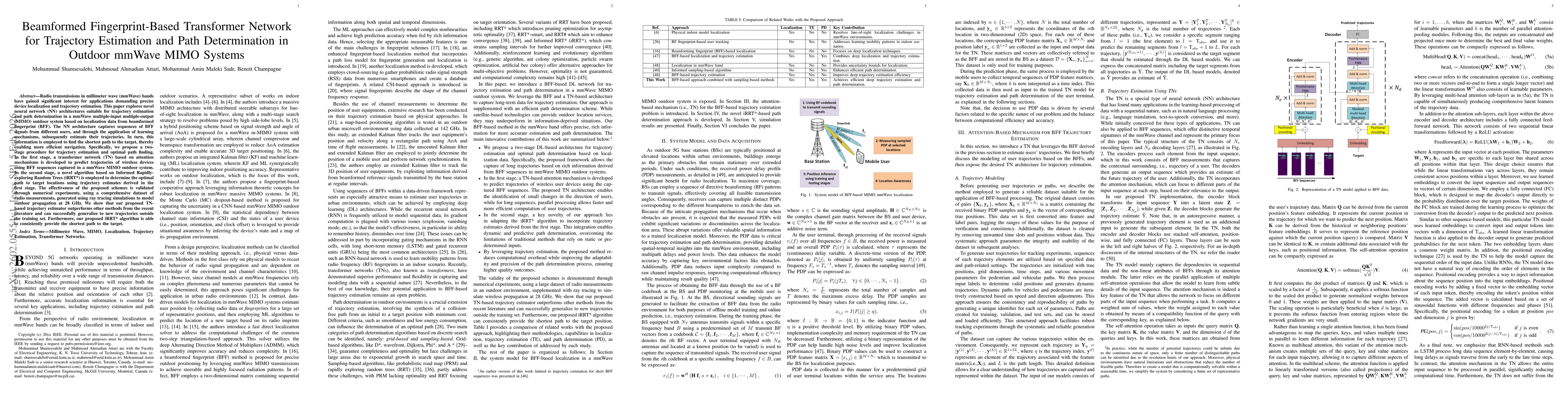 Thumbnail for Beamformed Fingerprint-Based Transformer Network for Trajectory Estimation and Path Determination in Outdoor mmWave MIMO Systems