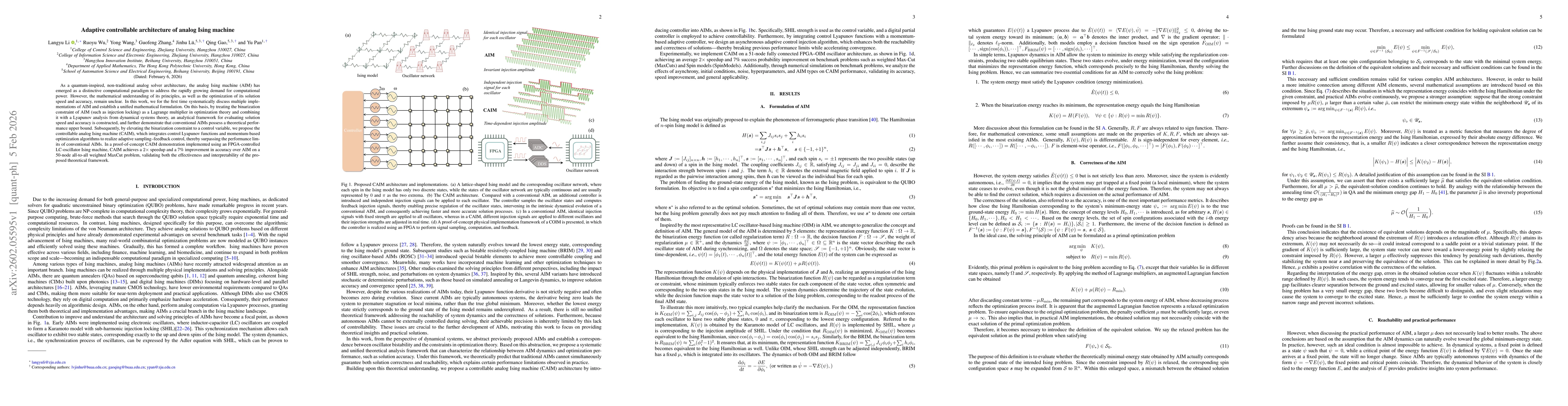 Thumbnail for Adaptive controllable architecture of analog Ising machine