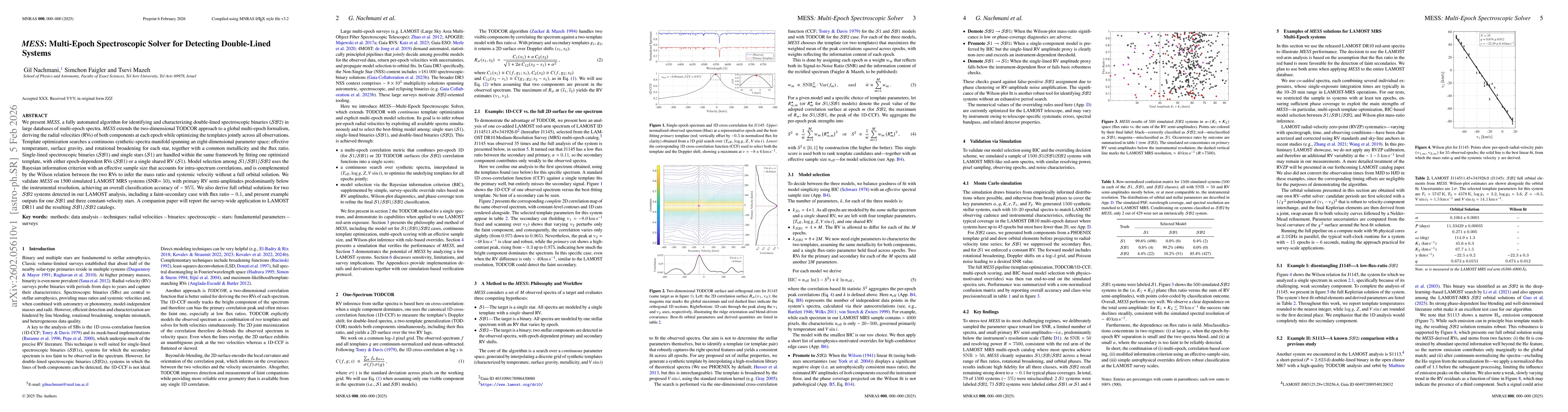 Thumbnail for MESS: Multi-Epoch Spectroscopic Solver for Detecting Double-Lined Systems