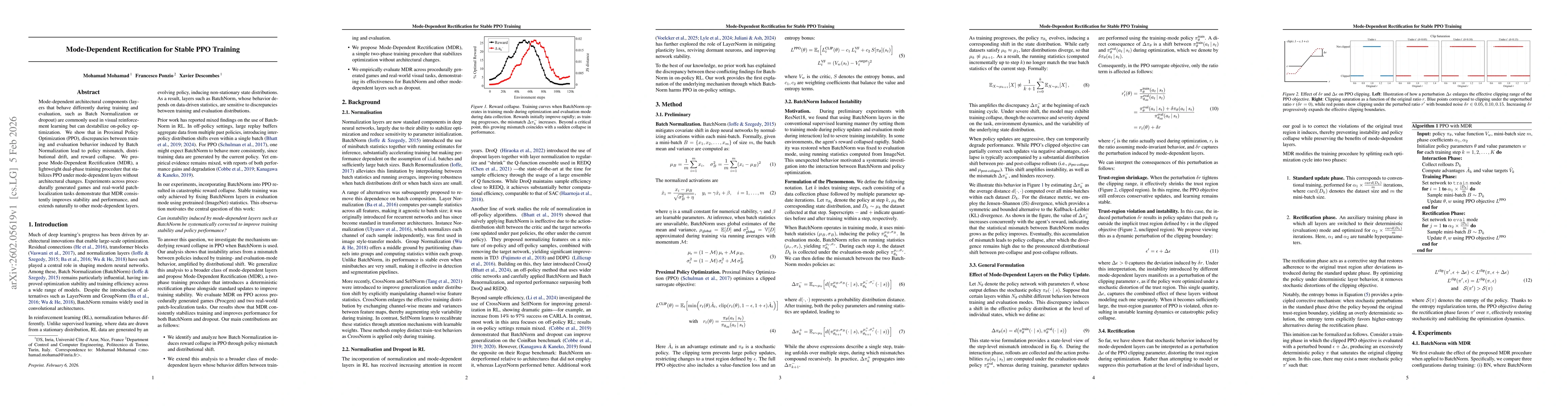 Thumbnail for Mode-Dependent Rectification for Stable PPO Training