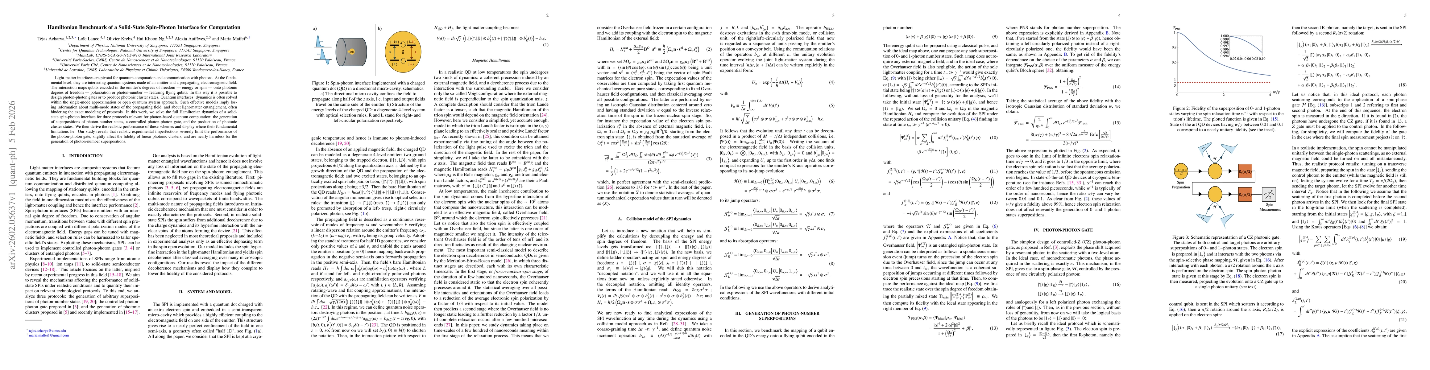 Thumbnail for Hamiltonian Benchmark of a Solid-State Spin-Photon Interface for Computation