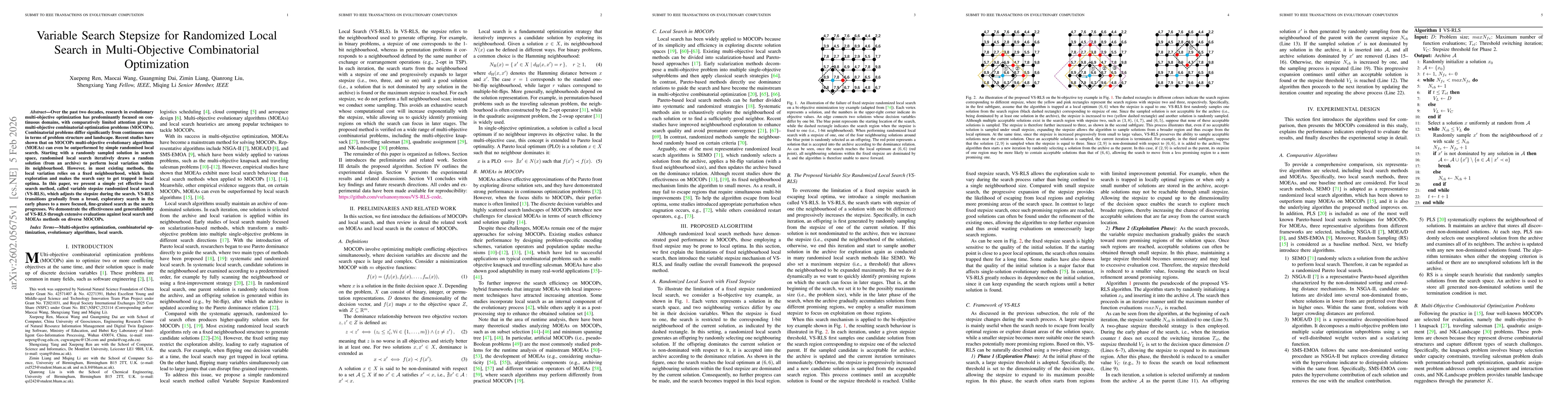 Thumbnail for Variable Search Stepsize for Randomized Local Search in Multi-Objective Combinatorial Optimization