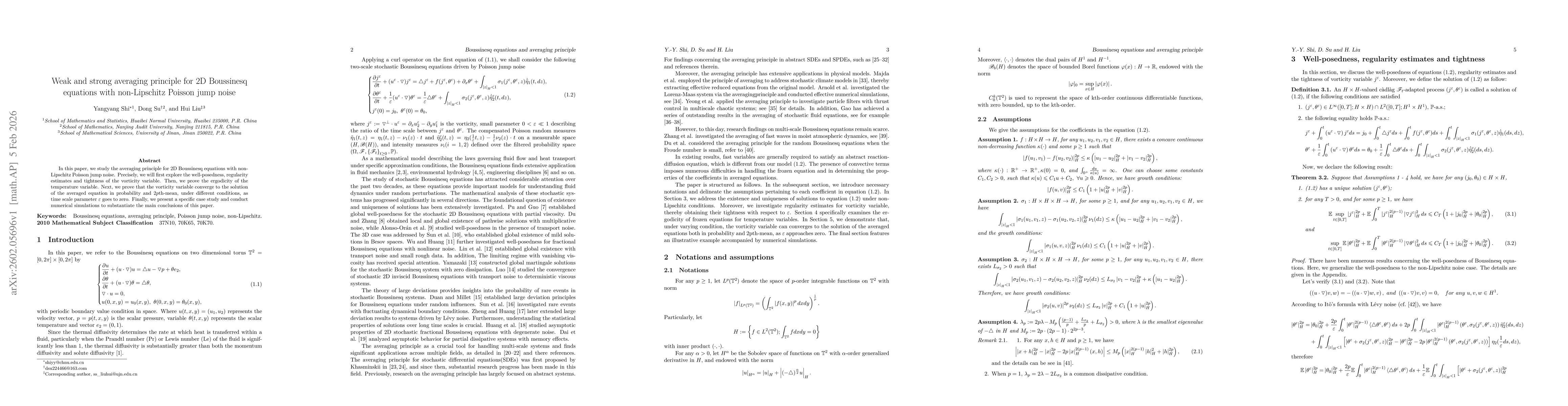 Thumbnail for Weak and strong averaging principle for 2D Boussinesq equations with non-Lipschitz Poisson jump noise