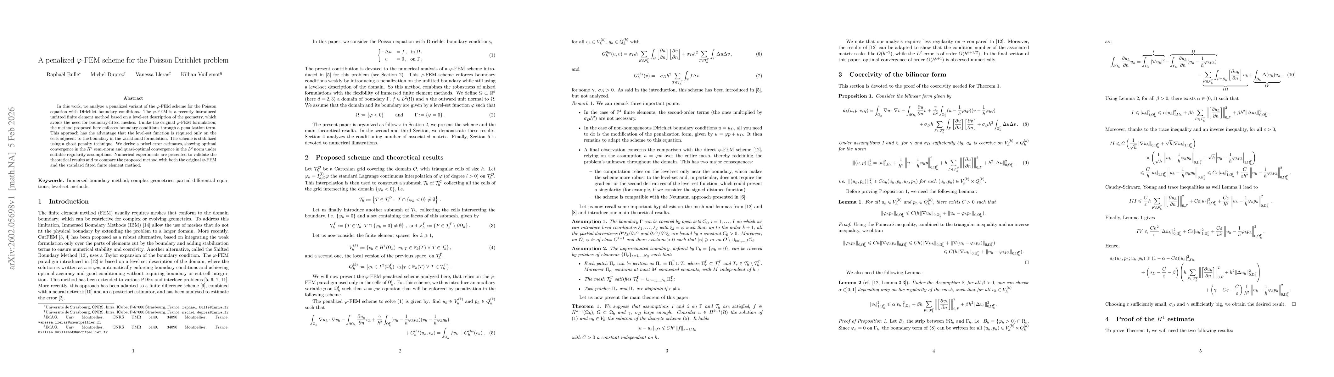 Thumbnail for A penalized φ-FEM scheme for the Poisson Dirichlet problem